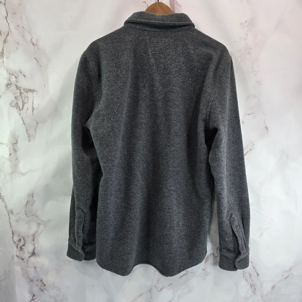 Coalatree Shirt Jacket Mens Large Wool Gray Button Down Shacket Chamois